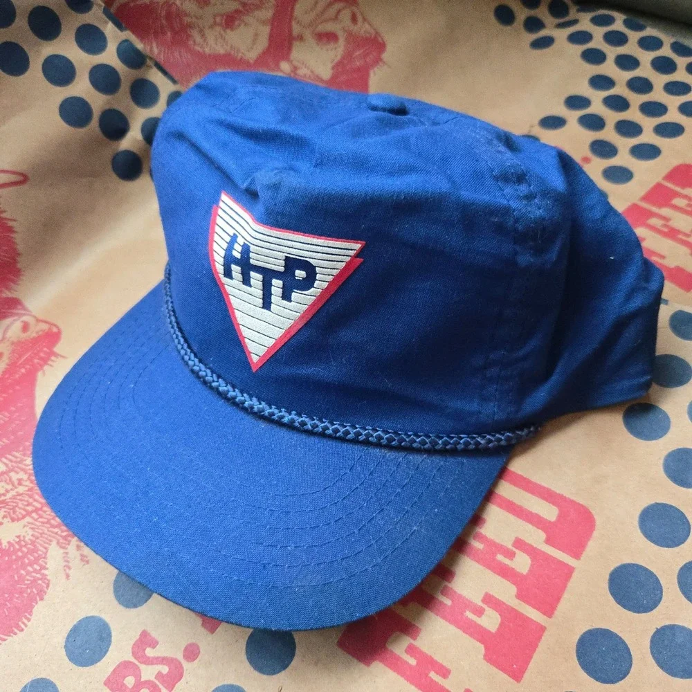 Vintage Raybestos HTP Snapback Hat OS Mens Blue Rope Trucker Racing Promo Cotton